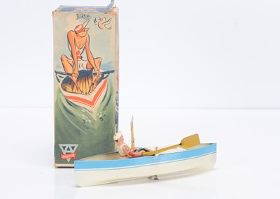 Lot 438 - Arnold (U.S Zone Germany) Tinplate Clockwork Rowing Boat Nr.2030