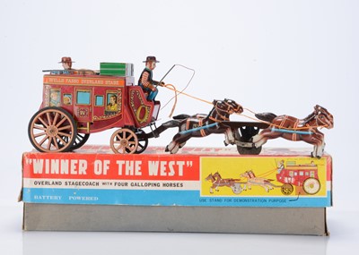 Lot 441 - Alps (Japan) Tinplate Battery-Operated "Winner Of The West" Overland Stagecoach