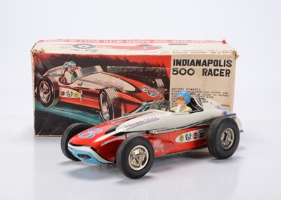 Lot 442 - Japanese Made Sears Exclusive Tinplate Battery-Operated Indianapolis 500 Racer