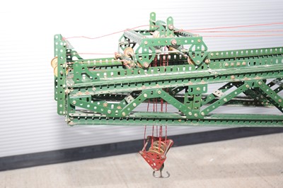 Lot 444 - A large professionally built Meccano block setting Travelling Dock Crane