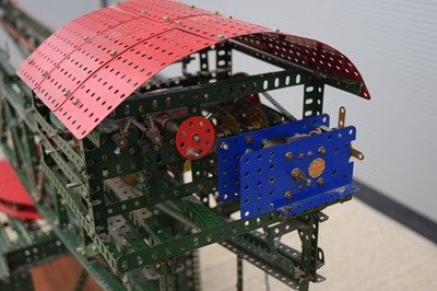 Lot 444 - A large professionally built Meccano block setting Travelling Dock Crane