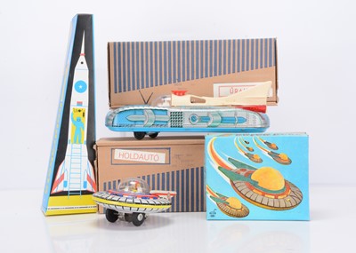 Lot 456 - Hungarian & Turkish Tinplate Space Toys