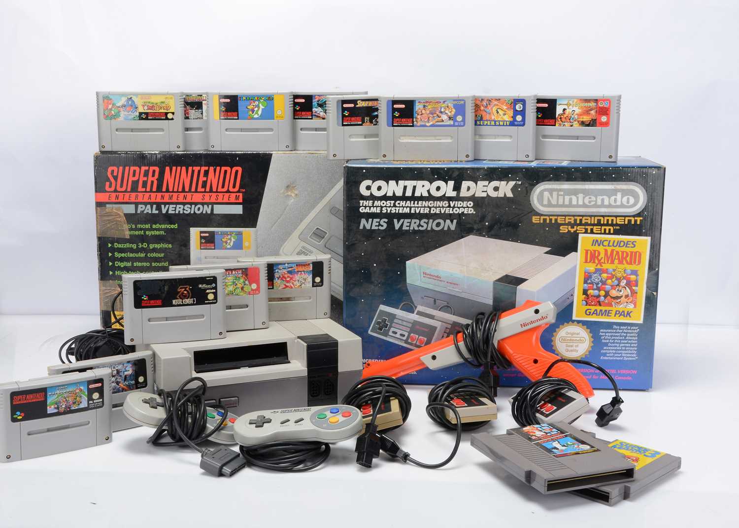 Lot 479 - Nintendo NES/SNES Games & Controllers