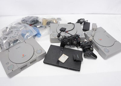 Lot 480 - Sony PlayStation PS1 & PS2 Consoles & Accessories