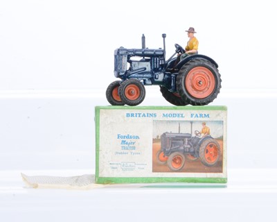 Lot 562 - Britains boxed pre WW2 128F Fordson Major Tractor (Rubber Tyres)