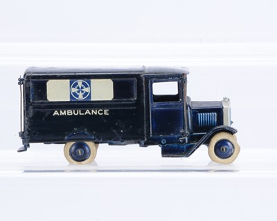 Lot 563 - Britains very rare pre WW2 only boxed 1513 Volunteer Corps Ambulance complete with driver and civilian patient