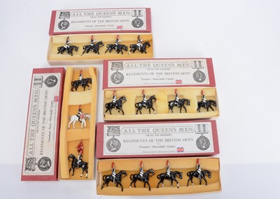 Lot 646 - All The Queens Men boxed metal toy soldiers Regiments of the British Army sets TB26 Standard Party - Household Cavalry