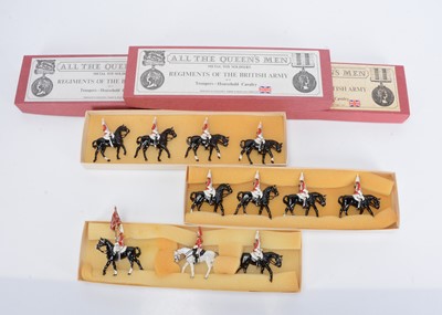 Lot 654 - All The Queens Men boxed metal toy soldiers Regiments of the British Army sets TB26 Standard Party - Household Cavalry