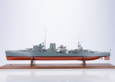 Lot 670 - A Professionally made model of HMS 'Ajax' Leander Class Light Cruiser