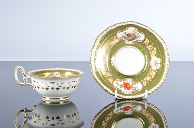 Lot 11 - Two porcelain plates and four cups and saucers