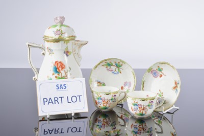 Lot 26 - A Herend porcelain coffee set for six