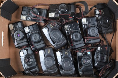 Lot 584 - A Tray of Pentax Compact Cameras