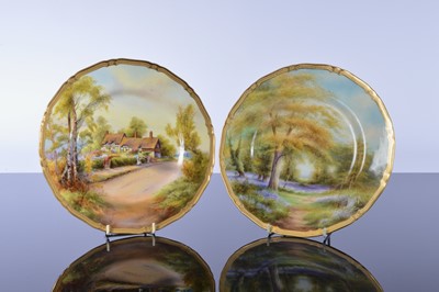 Lot 45 - Two Royal Worcester porcelain plates