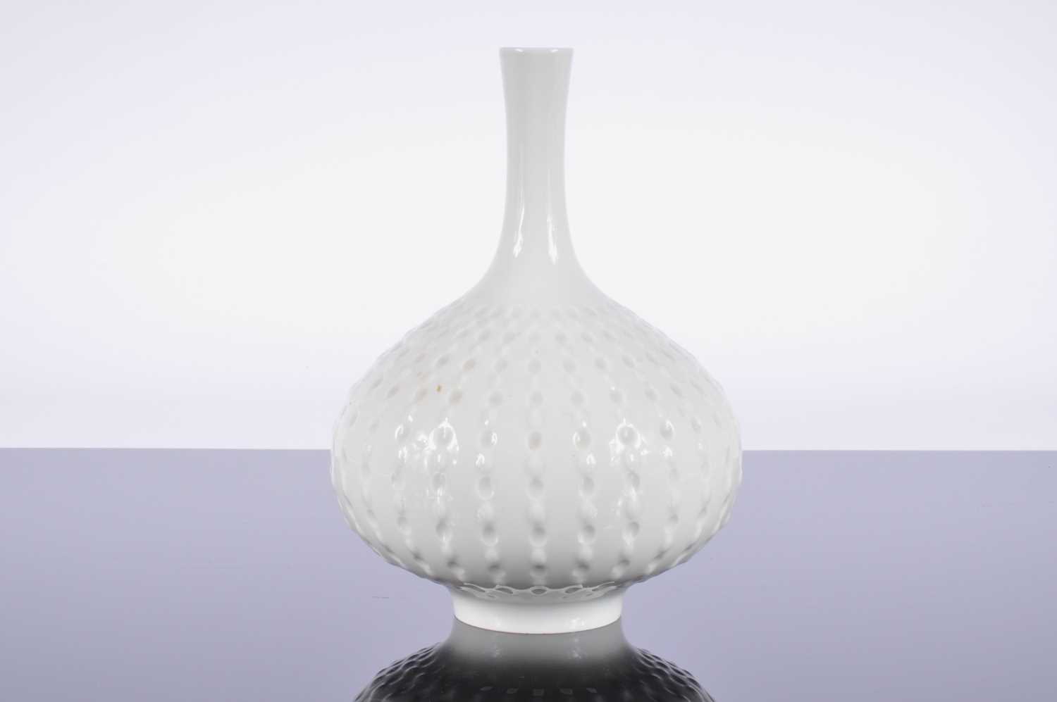 Lot 54 - A modern Meissen porcelain blanc de chine vase