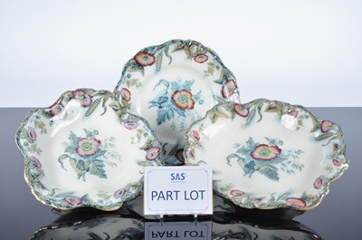 Lot 57 - A part Victorian Davenport Pottery dinner service