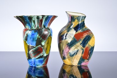 Lot 96 - Two pottery sculptural pottery vases by Hilary Watters and David Symonds