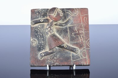 Lot 100 - John Maltby 1936 - 2020 stoneware, 'Hop - Scotch' tile