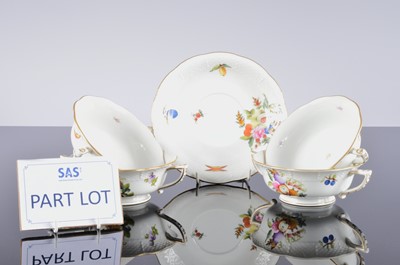 Lot 119 - A set of six Herend porcelain soup bowls and stands