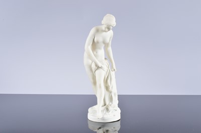 Lot 121 - A 20th century Parian porcelain figure of a bathing beauty