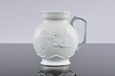 Lot 131 - A Brownfield stoneware Yeddo Crane jug designed by Dr Christopher Dresser