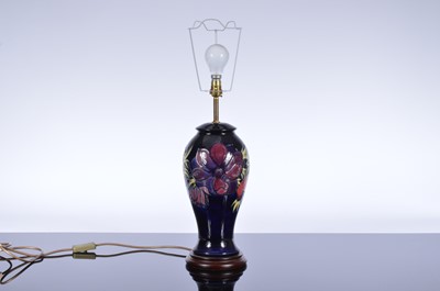 Lot 148 - A Moorcroft Pottery anemone pattern lamp base