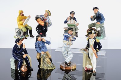 Lot 166 - Eight Royal Doulton Sea related and Fisherman figures