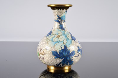 Lot 193 - A pair of second half 20th century Chinese cloisonne vases