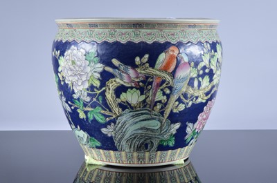 Lot 203 - A large mid 20th century Chinese porcelain fish bowl