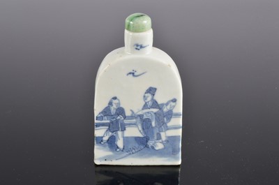 Lot 208 - Thirteen 20th century Chinese blue and white snuff bottles