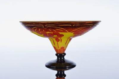 Lot 222 - An Art Deco Charles Schneider for Le Verre Francais glass centrepiece