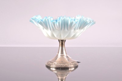 Lot 234 - An Edwardian period glass and silver plated footed dish