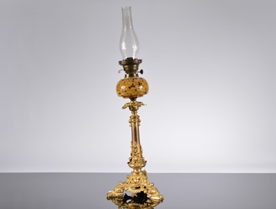 Lot 244 - A Victorian oil lamp