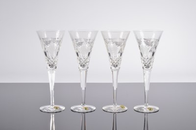 Lot 247 - Two pairs of Waterford Crystal The Millenium Collection "A Toast to the Year 2000" Champagne flutes