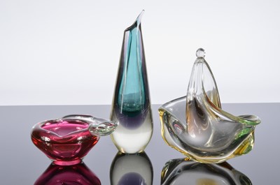 Lot 249 - Three items of c1960s Murano glass