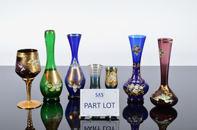 Lot 260 - A collection of pretty coloured glass ware