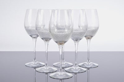 Lot 264 - A set of six Waterford Crystal red wine glasses designed by John Rocha