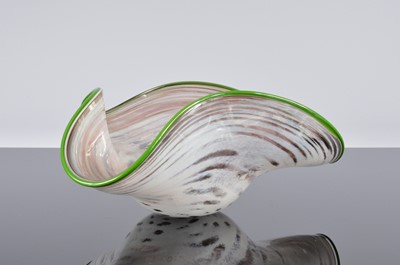 Lot 267 - Naoko Sato (Japanese/British b.1964) a kiln-formed asymmetrical glass bowl