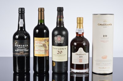 Lot 281 - Four bottles of Port and a bottle of dessert wine