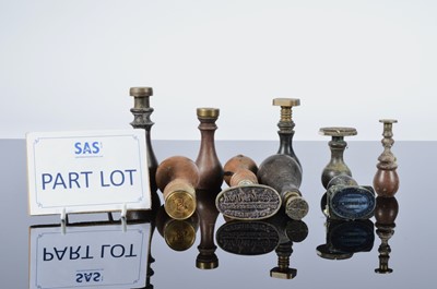 Lot 295 - An interesting collection of 19th century and later bottle wax seals