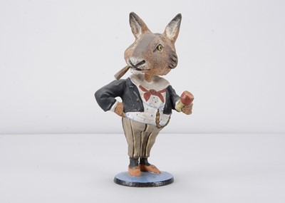 Lot 2 - A late 19th century German composition gentlemen rabbit nodder