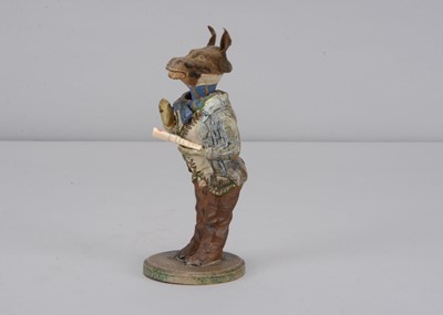 Lot 4 - A mid 19th century Thüringen anthropomorphic Donkey dressed as an 18th century gentleman nodder