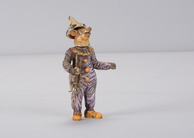 Lot 16 - A late 19th or early 20th century Heyde-type lead clown pig nodder