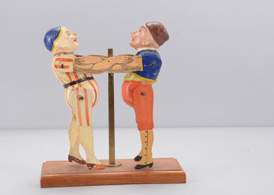 Lot 37 - A late 19th century Albin Amende Sonneberg Turkish and clown wresting toy