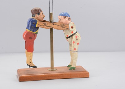 Lot 42 - A late 19th century Albin Amende Sonneberg Turkish and clown wresting toy