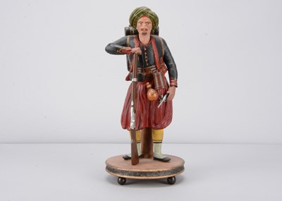 Lot 84 - A fine mid 19th century German papier-mâché Zouave foot soldier nodder