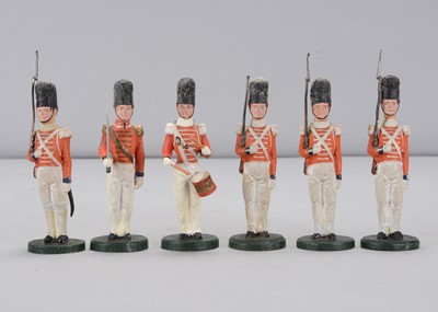 Lot 99 - Six 19th century Thüringen composition British Napoleonic infantrymen