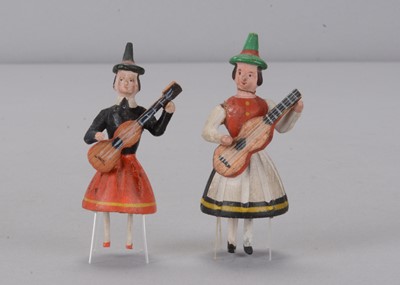 Lot 149 - Two late 19th century German bristle dancing toys