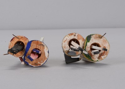 Lot 151 - Two larger late 19th century German bristle dancing couples toys