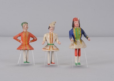 Lot 169 - Three late 19th century German male bristle toys