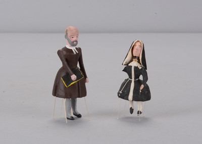 Lot 173 - Two 19th century German religious dancing bristle toys